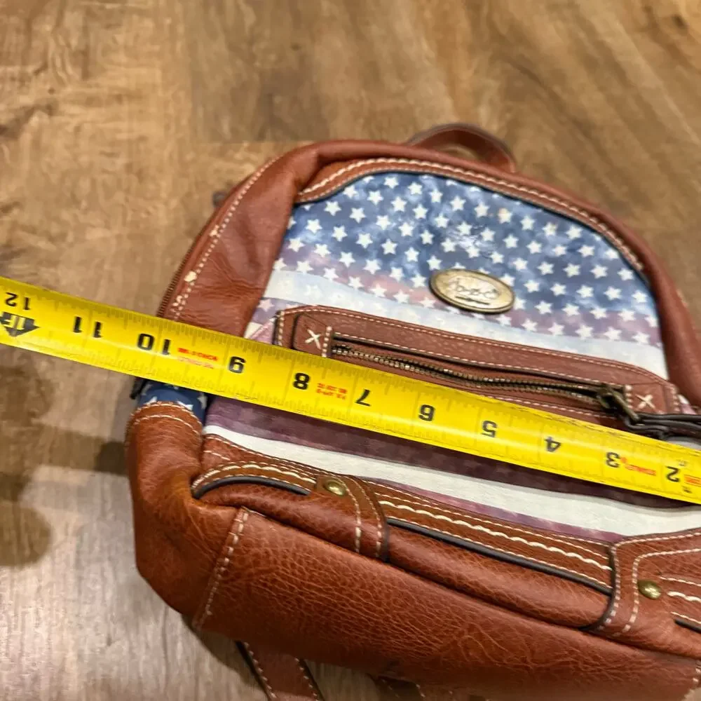 B.O.C. Born Concept Old Glory Mini Backpack Purse Patriotic American Flag